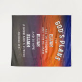 Persoonlijke GOD'S PLANNEN Jeremia 29:11 Christeli Wandkleed (Voorkant (horizontaal))