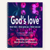 Persoonlijke GOEDEREN LOVE Floral Prayer Diary Notitieboek (Voorkant)