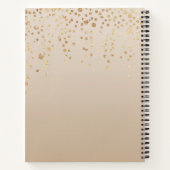 Persoonlijke Gold Confetti Notitieboek (Achterkant)
