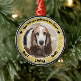 Persoonlijke Gold Dog Memorial Metalen Ornament