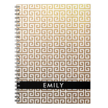 Persoonlijke Gold Foil en White Greek Key