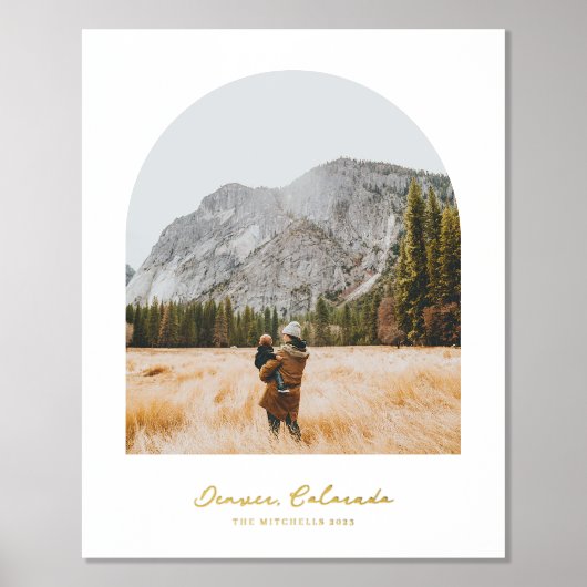 Persoonlijke Gold Foil familienaam en foto Folie Afdrukken (Voorkant)