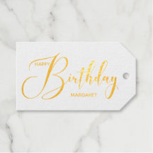 Persoonlijke Gold Foil Happy Birthday