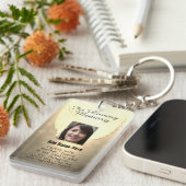 Persoonlijke Gold Memorial Angel Wings Voeg foto t Sleutelhanger (Voorkant Rechts)