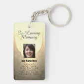 Persoonlijke Gold Memorial Angel Wings Voeg foto t Sleutelhanger (achterkant)