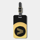 Persoonlijke Gold Monogramed Letter/Bagagelabel Bagagelabel (Voorkant verticaal)