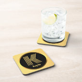 Persoonlijke Gold Monogramed Letter K Bier Onderzetter (Rechterzijde)