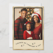 Persoonlijke Gold Photo Holiday kerstKaart (Voorkant)