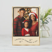 Persoonlijke Gold Photo Holiday kerstKaart (Staand voorkant)