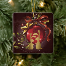 Persoonlijke Golden Bunnies in Love Kerstmis