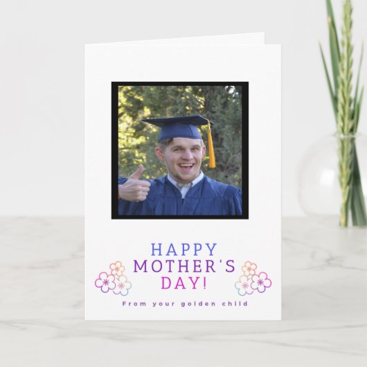 Persoonlijke "Golden Child" Moederdag Kaart (Voorkant)