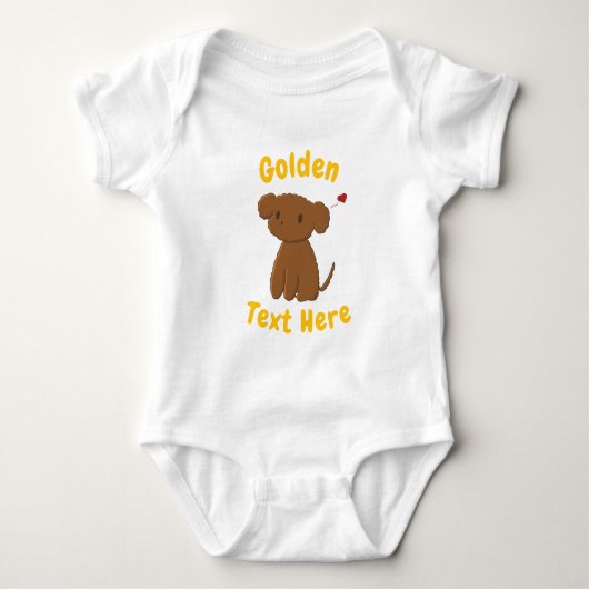 Persoonlijke Golden Doodle Hond Romper (Voorkant)