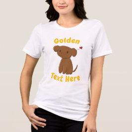 Persoonlijke Golden Doodle Hond Tri-Blend Shirt
