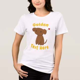Persoonlijke Golden Doodle Hond Tri-Blend Shirt