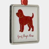 Persoonlijke Golden Doodle Kerst Ornament (Rechts)