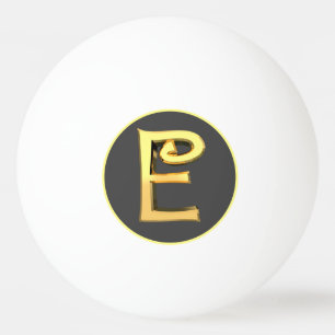 Persoonlijke Golden Letter E Pingpongbal