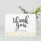 Persoonlijke Golden Love Hearts Confetti Bedankt (Staand voorkant)