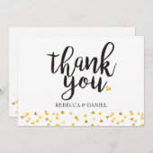 Persoonlijke Golden Love Hearts Confetti Bedankt (Voorkant / Achterkant)