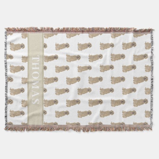 Persoonlijke Golden Retriever  Deken (Voorkant)