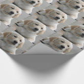 Persoonlijke Golden Retriever Dog Foto en naam Cadeaupapier (Hoek)