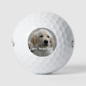 Persoonlijke Golden Retriever Dog Foto en naam Golfballen (Voorkant)