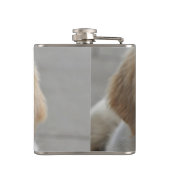 Persoonlijke Golden Retriever Dog Foto en naam Heupfles (Achterkant)