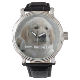Persoonlijke Golden Retriever Dog Foto en naam Horloge