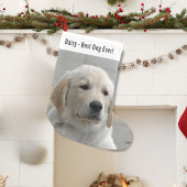 Persoonlijke Golden Retriever Dog Foto en naam Kleine Kerstsok