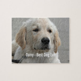Persoonlijke Golden Retriever Dog Foto en naam Legpuzzel