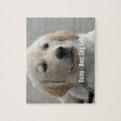 Persoonlijke Golden Retriever Dog Foto en naam Legpuzzel (Verticaal)