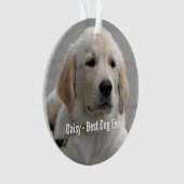 Persoonlijke Golden Retriever Dog Foto en naam Ornament (voorkant)