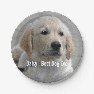 Persoonlijke Golden Retriever Dog Foto en naam Papieren Bordje