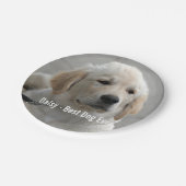Persoonlijke Golden Retriever Dog Foto en naam Papieren Bordje (Gekanteld)