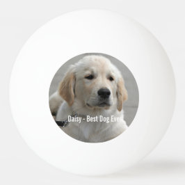 Persoonlijke Golden Retriever Dog Foto en naam Pingpongbal