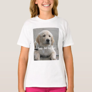 Persoonlijke Golden Retriever Dog Foto en naam T-shirt