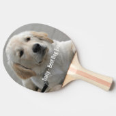 Persoonlijke Golden Retriever Dog Foto en naam Tafeltennisbatje (Zijkant)