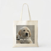 Persoonlijke Golden Retriever Dog Foto en naam Tote Bag (Voorkant)