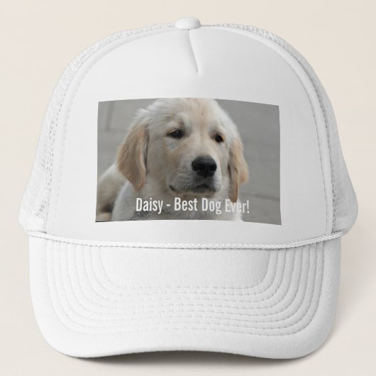 Persoonlijke Golden Retriever Dog Foto en naam Trucker Pet (Voorkant)