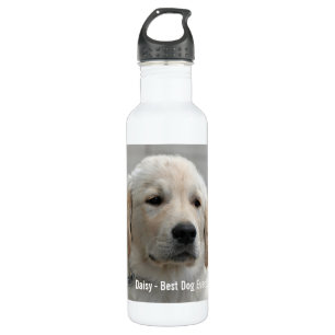 Persoonlijke Golden Retriever Dog Foto en naam Waterfles