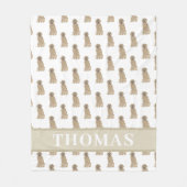 Persoonlijke Golden Retriever  Fleece Deken (Voorkant)