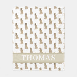 Persoonlijke Golden Retriever Fleece Deken