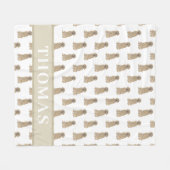 Persoonlijke Golden Retriever  Fleece Deken (Voorkant (Horizontaal))