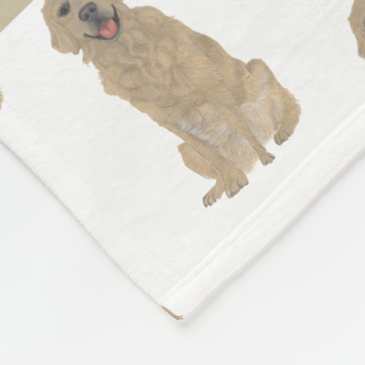 Persoonlijke Golden Retriever  Fleece Deken (Hoek)
