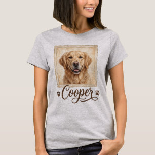 Persoonlijke Golden Retriever Hond Naam T-Shirt   