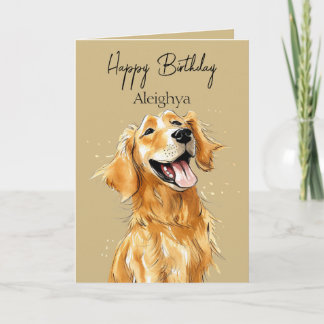 Persoonlijke Golden Retriever Kaart