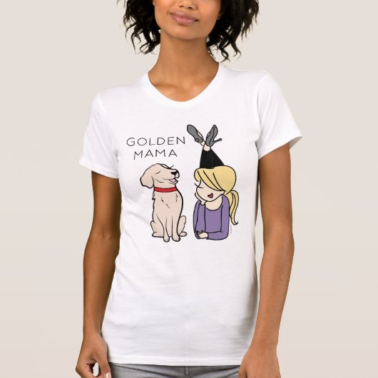 Persoonlijke Golden Retriever Mama T-Shirt (Voorkant)