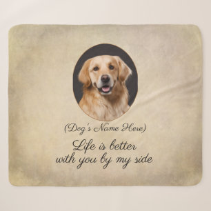 Persoonlijke Golden Retriever naast me Sherpa Deken