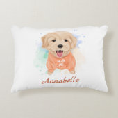 Persoonlijke Golden Retriever Nursery Kind Room Accent Kussen (Voorkant)