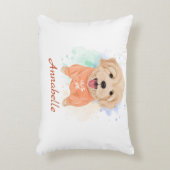 Persoonlijke Golden Retriever Nursery Kind Room Accent Kussen (Voorkant(Verticaal))