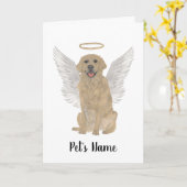 Persoonlijke Golden Retriever Sympathie Memorial Kaart (Gele Bloem)